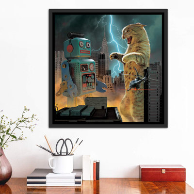 " Catzilla Vs Robot " by Vincent Hie