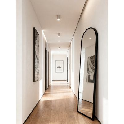 63"X 20" Floor Mirror, 3 Color Temperature Variations, Simple Placement, Aluminum Frame Material, - Oxidation Back Cover Or Leaning Lighting Settings, Memory Function, Smooth Lined Frame, Galvanized
