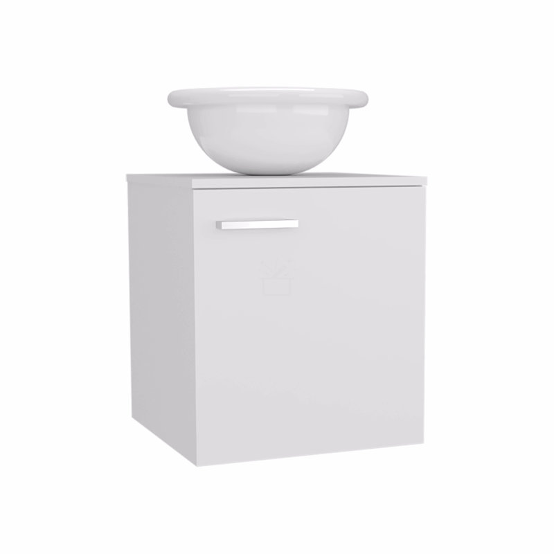 Meuble-lavabo de salle de bain 1 porte avec lavabo