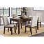 Table de salle à manger de style transitionnel cerisier foncé 4, rectangulaire, 6 places, 36 po x 60 po x 30 po avec 4 tiroirs, pour la pièce