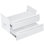VIVO White Dual Level Pull Out Under Desk Storage Drawer Set without Shell