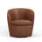 Crandell Top Grain 100% Genuine Italian Leather Swivel Barrel Chair-749069928