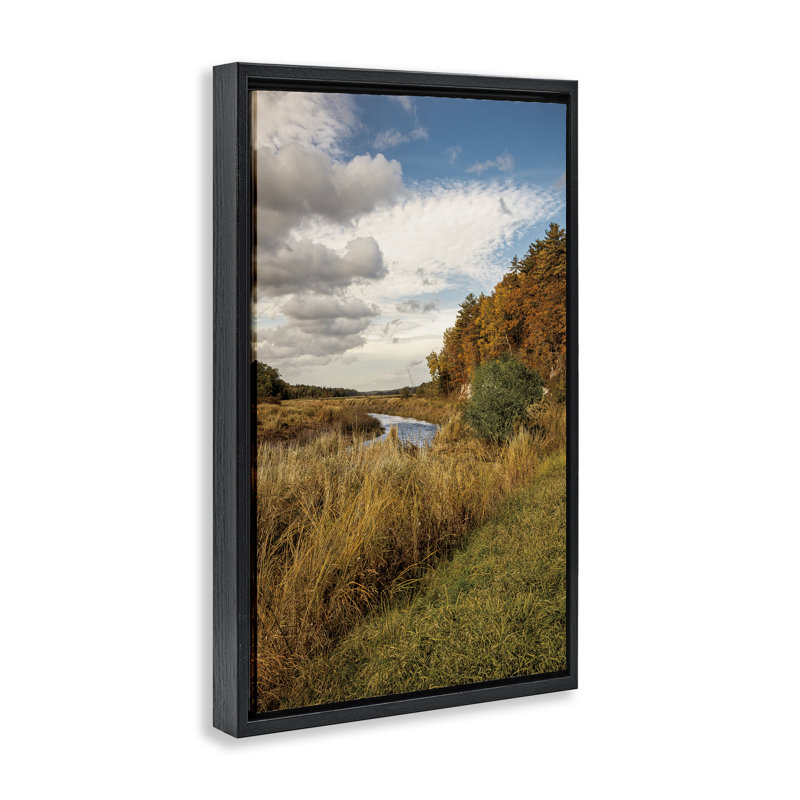 Cadre flottant Country Dreaming Landscape, design par Sean Greenough, H 31 po x l 21 po, Cadre flottant noir de jais