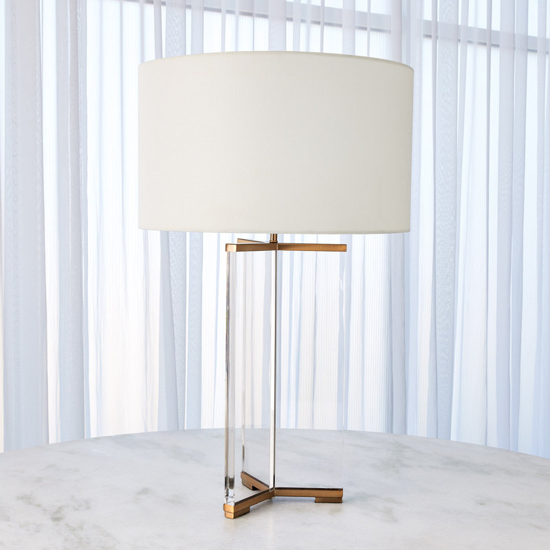 Y Table Lamp, Antique Brass