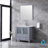Volez 36 in W x 18.25 in D Single Bath Vanity, White Ceramic Top, 34 in Mirror and Chrome Faucet Set-51245001