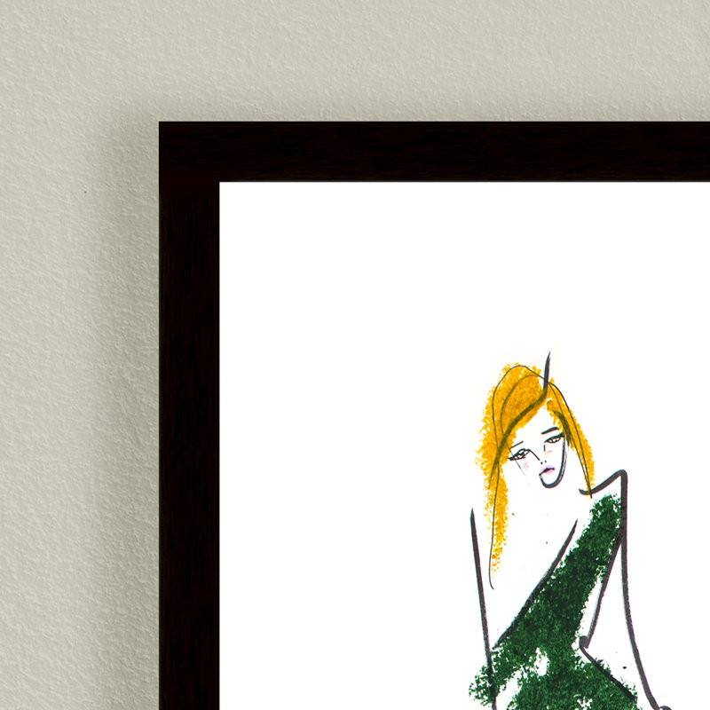 Pop Art et modèles rétro W par Chauncey Jacks - œuvre d'art encadrée, H 16 po x l 12 po, Framed Print, Black