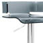 Tabouret pivotant 360 ° - gris et acrylique, base en métal, surface en acrylique