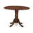 5 Piece Dining Table Set for 4 Includes a Round Kitchen Table with Dropleaf and 4 Linen Fabric Upholstered Dinette Chairs, 42x42 Inch, Mahogany-905072167-812407698