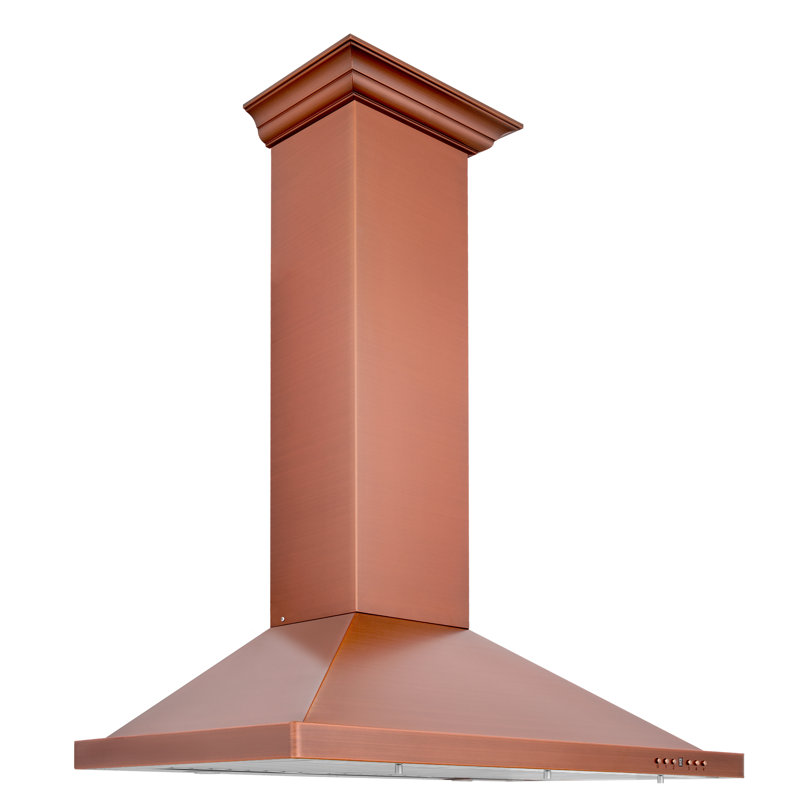 ZLINE 30 in. Designer Series Convertible Vent Wall Mount Range Hood, Copper