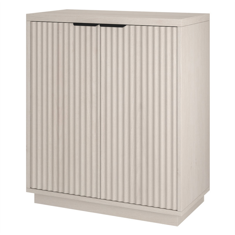 Alasha 28" Wide Rectangular Fluted Accent Cabinet, Ivory