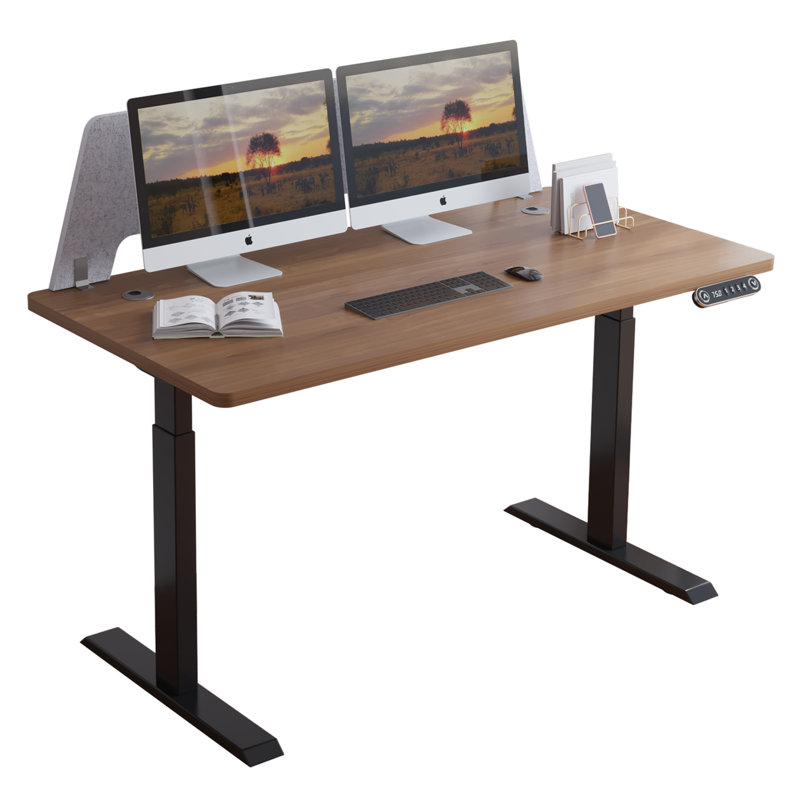 Jahairy Adjustable Height Steel Standing Desk, Black