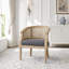 Fauteuil d'appoint en bois d'hévéa-1221764427