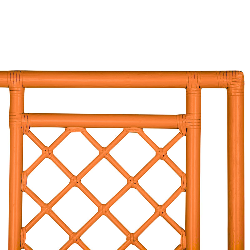 X And Diamond Headboard, Citrus Orange, Twin