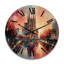 Horloge murale en bois massif Ollyver-1063199762