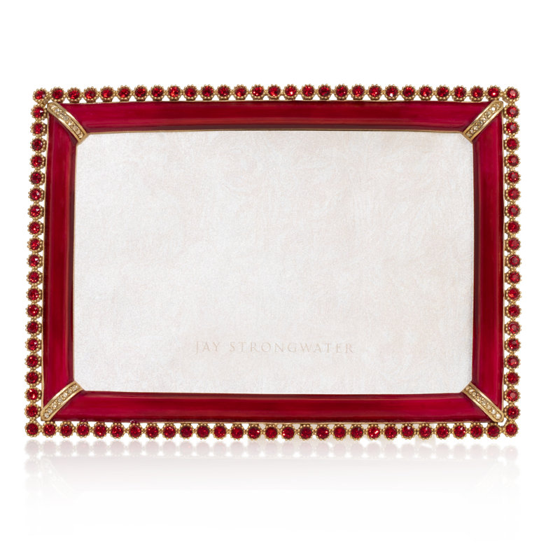 Lorraine Metal Beaded Picture Frame, Ruby