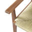 Chaise de salle à manger d'extérieur durable avec structure en bois d'acacia et siège en osier tissé à la main pour un confort de patio résistant aux intempéries et une utilisation élégante dans le jardin.
