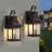 14"H Oil Rubbed Bronze Bronze Tempered Glass Outdoor Wall Lantern with Dusk to Dawn and Motion Sensor-183136399