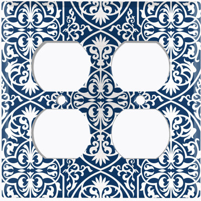 Patterned 2 - Gang Toggle Light Switch Standard Wall Plate