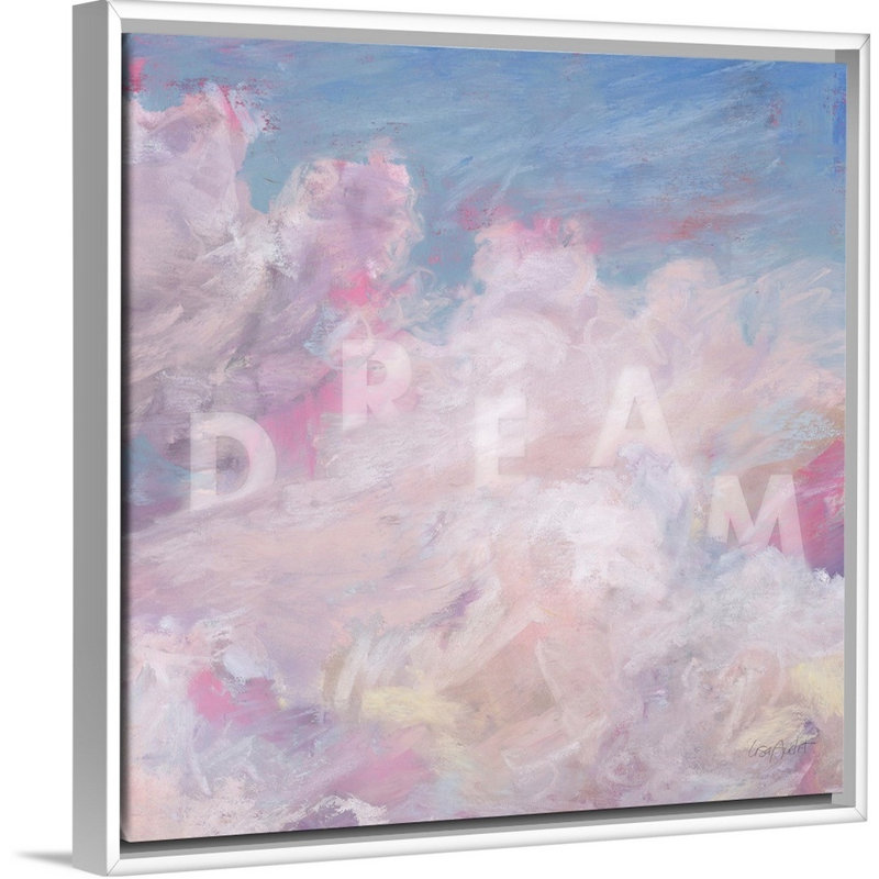 «Daydream Pink 04» par Lisa Audit - reproduction d'art, Toile blanche encadrée, H 38 po x l 38 po x P 1,75 po