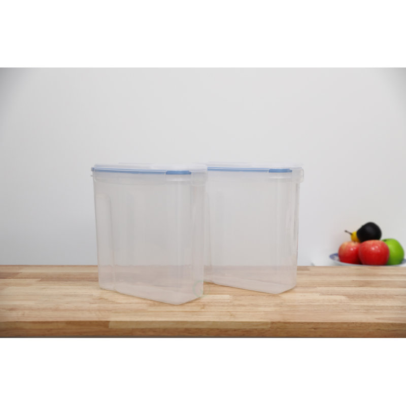 Clear BPA-Free Plastic Food Storage Containers with Airtight Lids, Set of 2