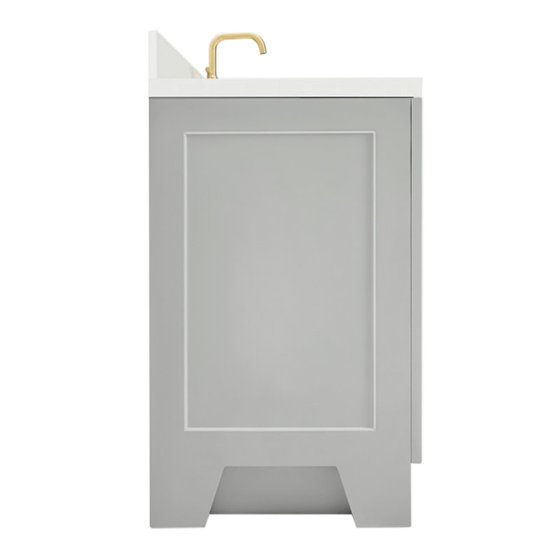 43 IN.  Single Bathroom Vanity, Gray, Rectangular, Right 