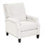 Fauteuil à mouvement automatique, sens de la mode transitionnel, motif écossais noir, base en bois massif, rembourrage en mousse sur les ressorts ensachés, coussins de dossier et de siège attachés, pieds exposés, conception à pression, charge de 300 lb,