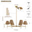 Luminaire suspendu industriel industriel à 6 lumières Boho Rattan Chandelier