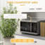 Buffet de cuisine 71 po autoportant moderne avec desserte et rangement