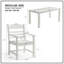 Chaise et table de salle à manger 7 pièces pour terrasse et jardin