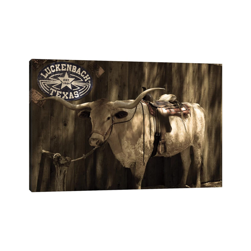 Vintage Texas 1 Piece Wrapped Canvas Wall Art, 20.32 cm H x 30.48 cm W