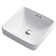 Elavo White Ceramic Square Drop-in Bathroom Sink with Overflow