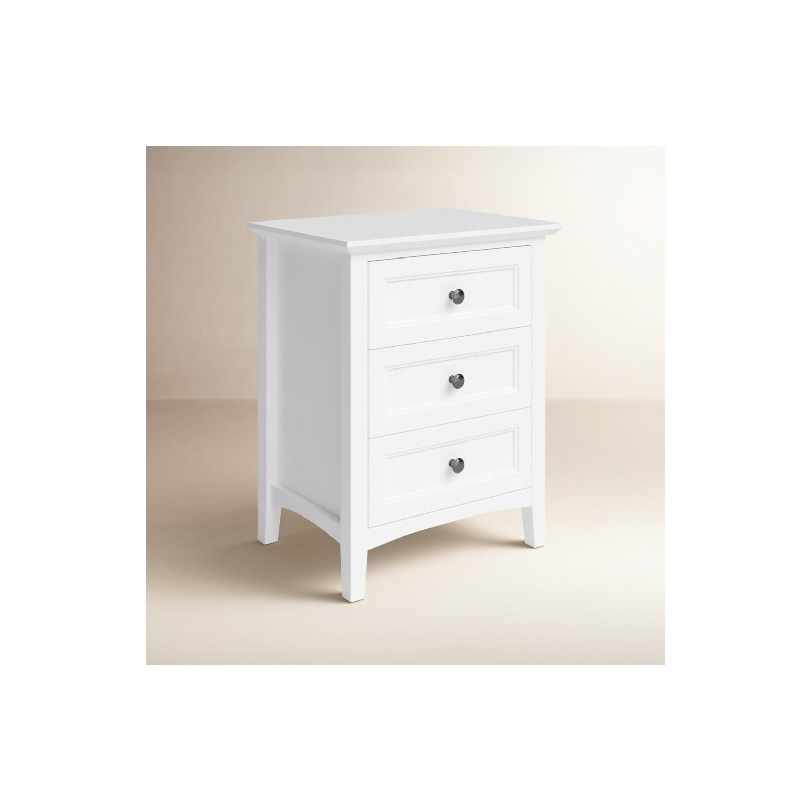 Renee 3 - Drawer Nightstand, White