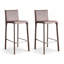 Chaise d'appoint à dossier brun uni (ensemble de 2)-291705070
