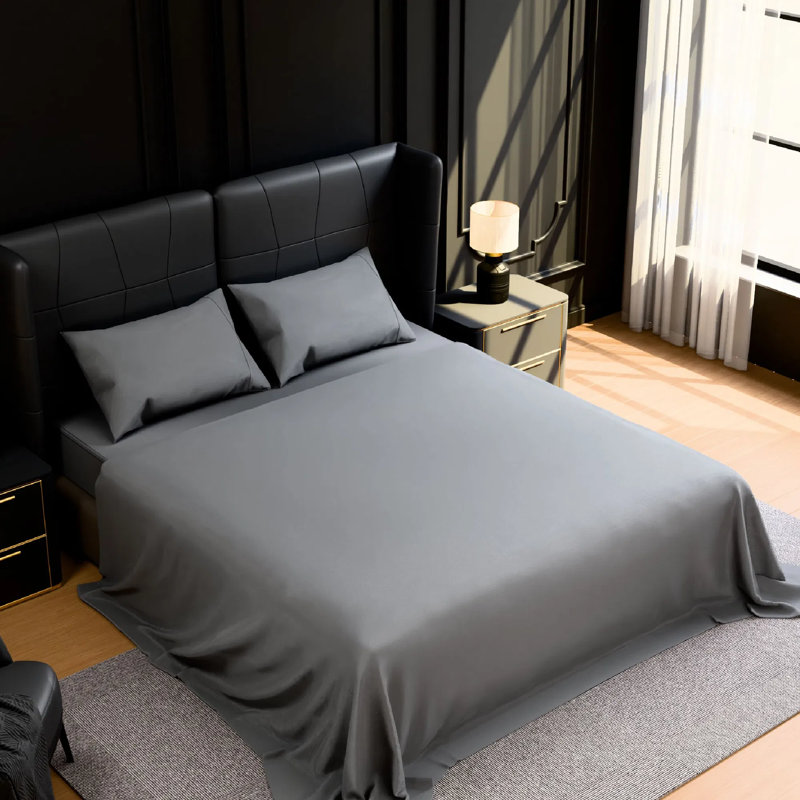 Ensemble de draps 4 pièces, literie en microfibre brossée - Poche profonde, résistante à la décoloration et au rétrécissement, facile d'entretien - comprend un drap plat, un drap-housse et 2 taies d'oreiller