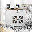 Farmhouse Nightstand Side Table with Chargers, 24” Side Table with Drawer Combination Lock and Wire Barn Door-1086739070