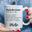 Tasse de définition de coiffeur, cadeau styliste amusant avec nom personnalisé