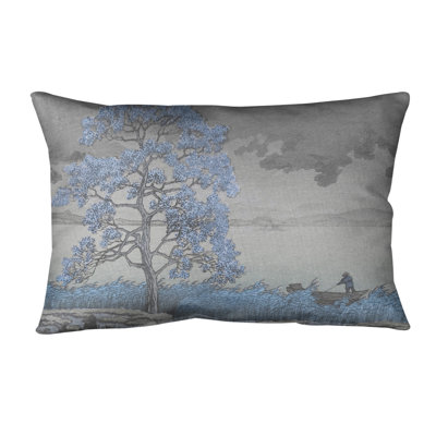 Coussin lombaire en lin de pluie sur pied
