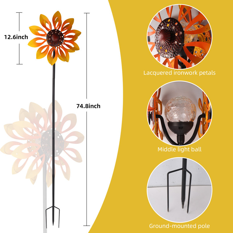Éolienne jaune tournesol