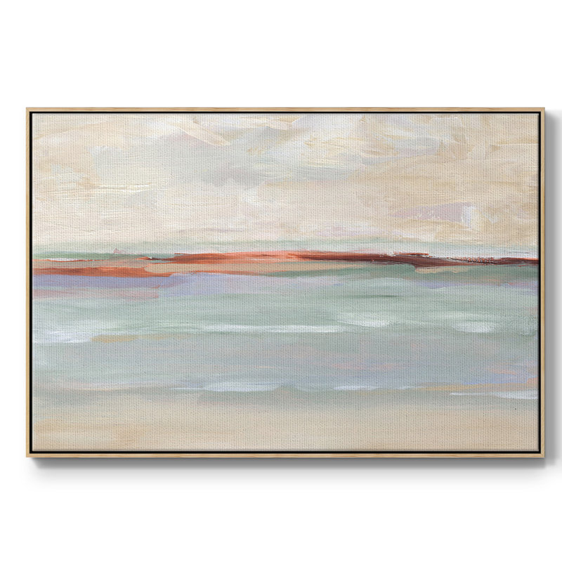 Sienna Horizon I, reproduction d'art sur toile, H 27 po x l 41 po x P 2 po, Toile naturelle avec cadre flottant