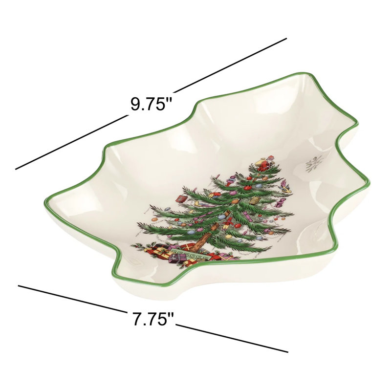 Spode Christmas Tree Tree Dish 9"