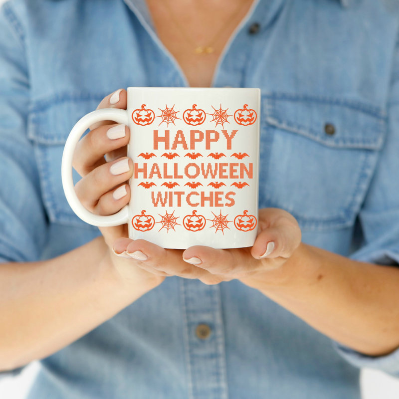 Grande tasse à café joyeux halloween, Orange