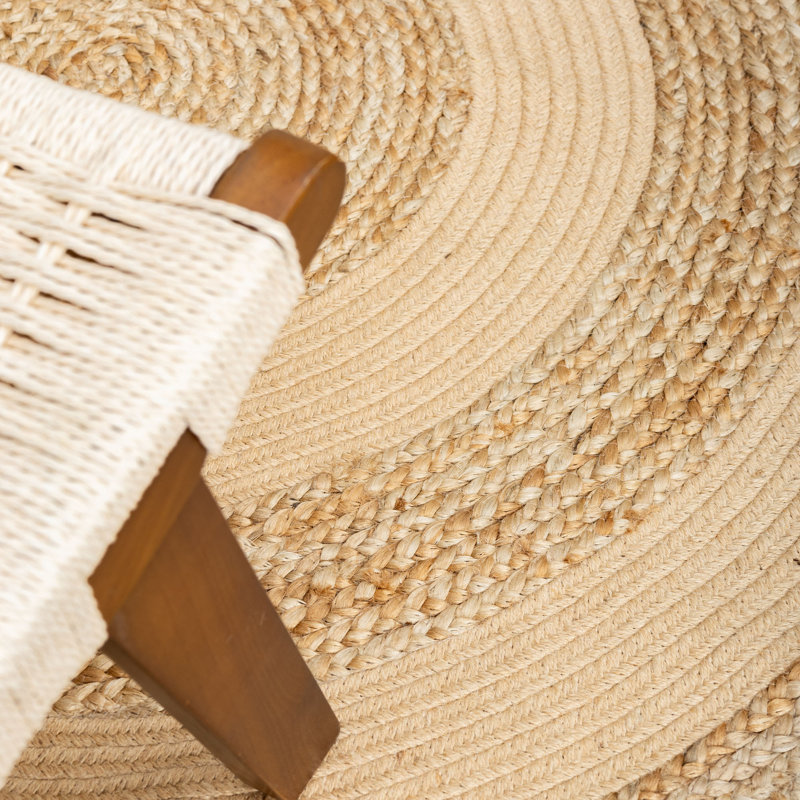 Tapis rond en jute tressé 6 pi, Rond 6 pi