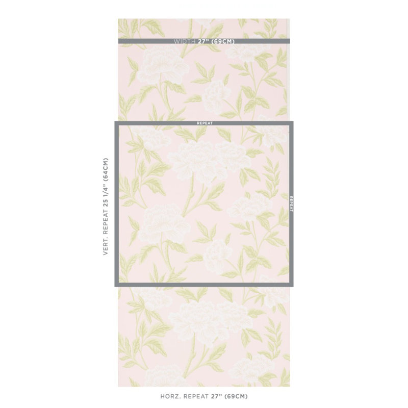 Whitney Floral Wallpaper, Blush