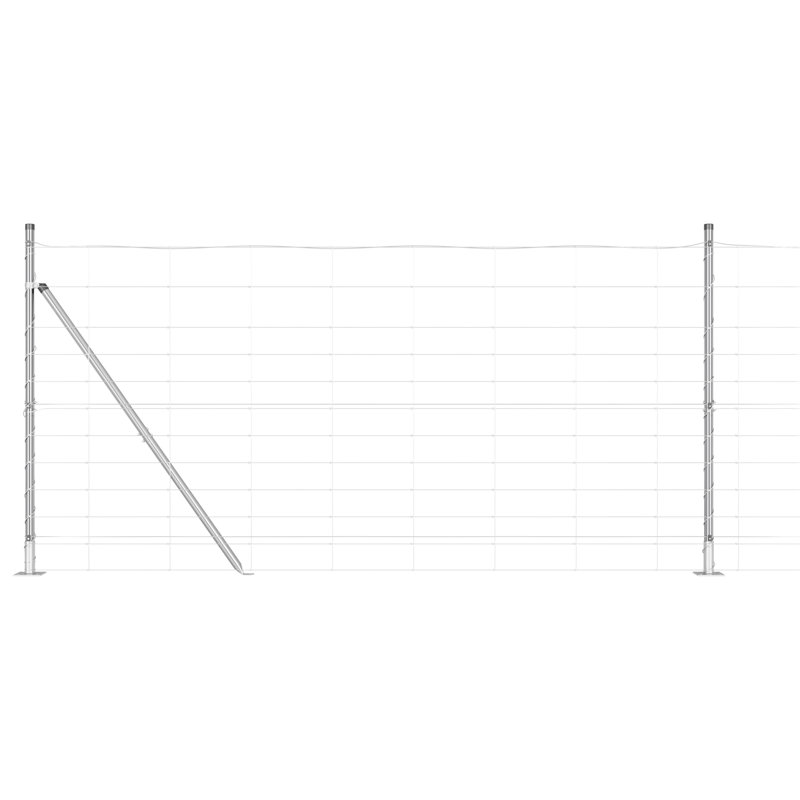 Vidaxl Field Fence Galvanised Steel, 120cm H x 2500cm W