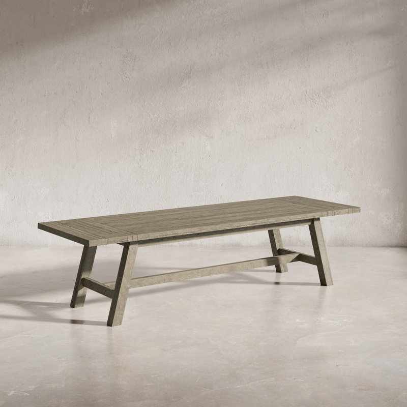 Fahrettin Pine Solid Wood Dining Table, Driftwood Gray