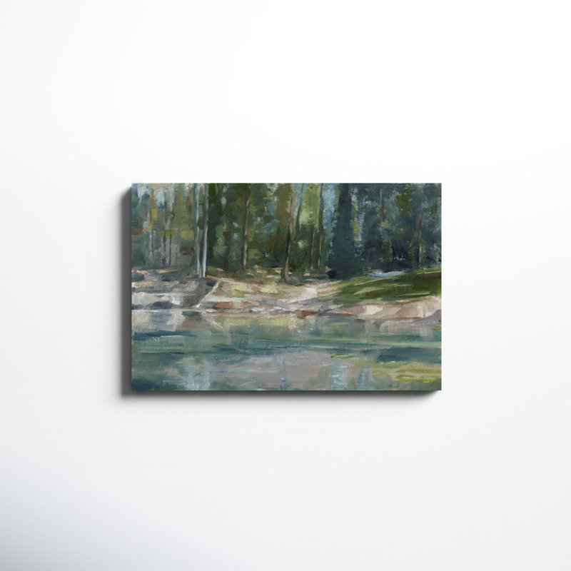 «Northwestern Lake II» par Ethan Harper - peinture sur toile, H 20 po x l 30 po