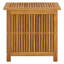 Table de rangement pour l'extérieur, bois d'acacia avec plateau rabattable, structure à lattes