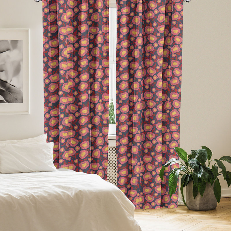 Rideaux 4 panneaux East Urban Home, L 56 po x L 95 po