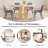Louisette 46'' Modern Dining Kitchen Table with and 4 Dining Chairs Set-1523343852