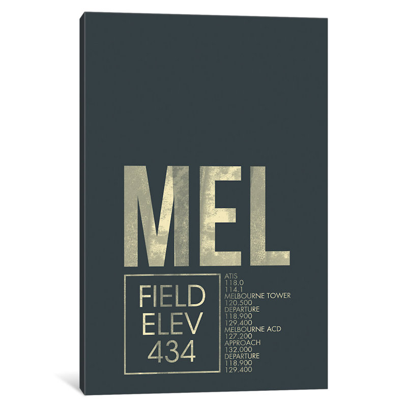 « melbourne traffic control series », art textuel sur toile, H 60 po x l 40po x P 1,5 po, Pas de tapis, Toile tendue